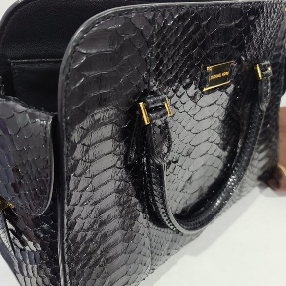 MK RUNWAY COLLECTION ✅ Michael Kors Runway GIA PYTHON SATCHEL ⭐ NWT's - Picture 5 of 16